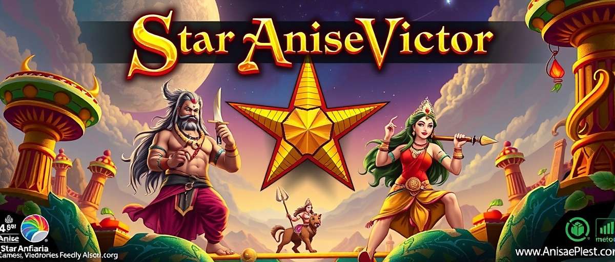 Star Anise Victor Official Cover Art Star Anise Victor game cover showing Indian mythological characters in a fantasy landscape